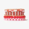INK + ALLOY Lady in Red Bracelet Stack