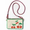 INK + ALLOY Leila Cherries Seed Bead Clutch With Strap