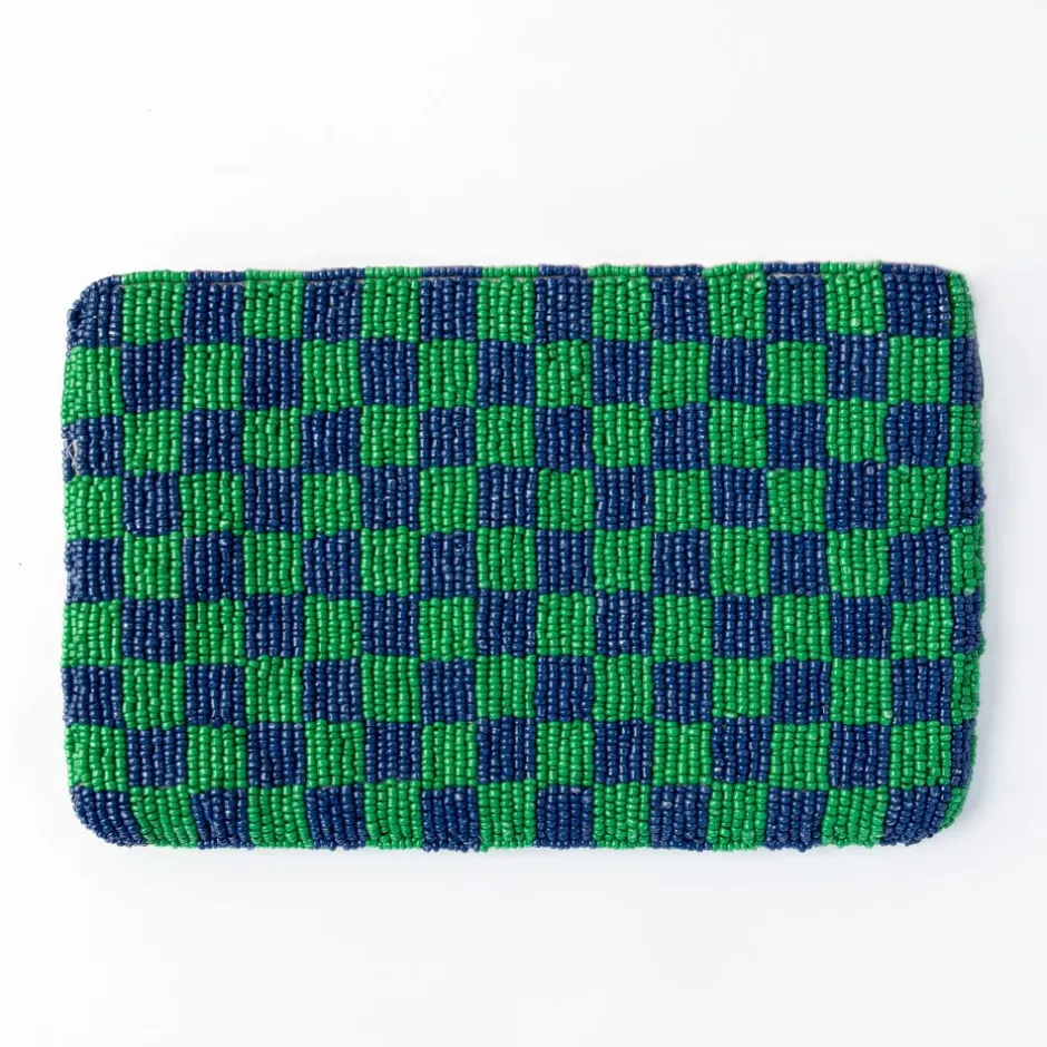 INK + ALLOY Leila Cherries Seed Bead Clutch With Strap