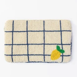 INK + ALLOY Leila Lemons Seed Bead Clutch With Strap