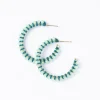 INK + ALLOY Lillian Crystal Threaded Beads Hoop Mint