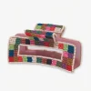 INK + ALLOY Lola Multi-Color Checked Claw Multi-Check
