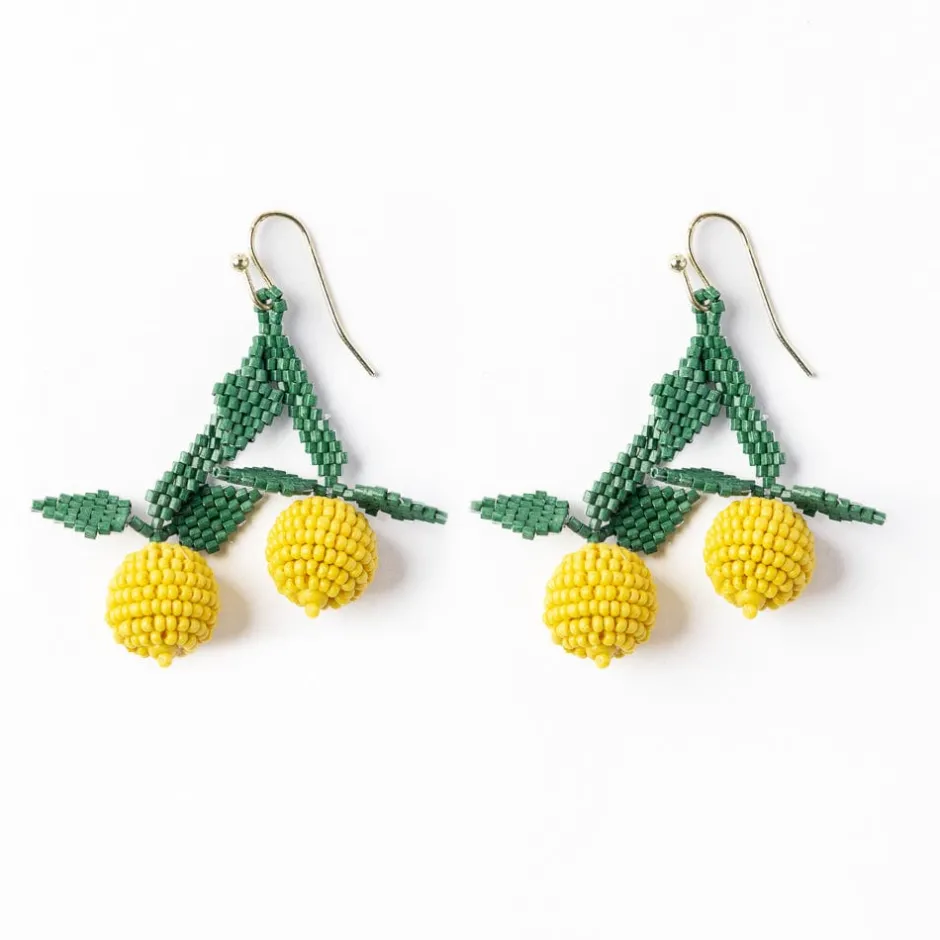 INK + ALLOY Lottie Lemon Dangle Luxe Earrings Yellow