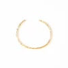 INK + ALLOY Lydia Hammered Brass Thin Cuff Bracelet