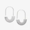 INK + ALLOY Maggie Half Circles Hoop Earrings Silver