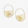 INK + ALLOY Maggie Sunburst Hoop Earrings Brass