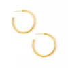 INK + ALLOY Marianne Everyday Large Chunky Hoop Earrings Brass Brass