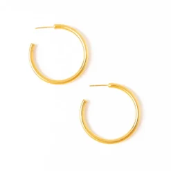 INK + ALLOY Marianne Everyday Large Chunky Hoop Earrings Brass Brass