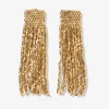 INK + ALLOY Marilyn Solid Beaded Fringe Earring Gold