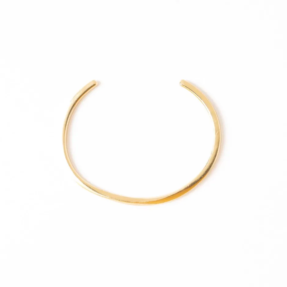 INK + ALLOY Millie Twisted Bar Thin Cuff Bracelet Brass