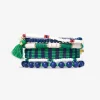 INK + ALLOY Navy and Kelly Green Bracelet Stack of 6