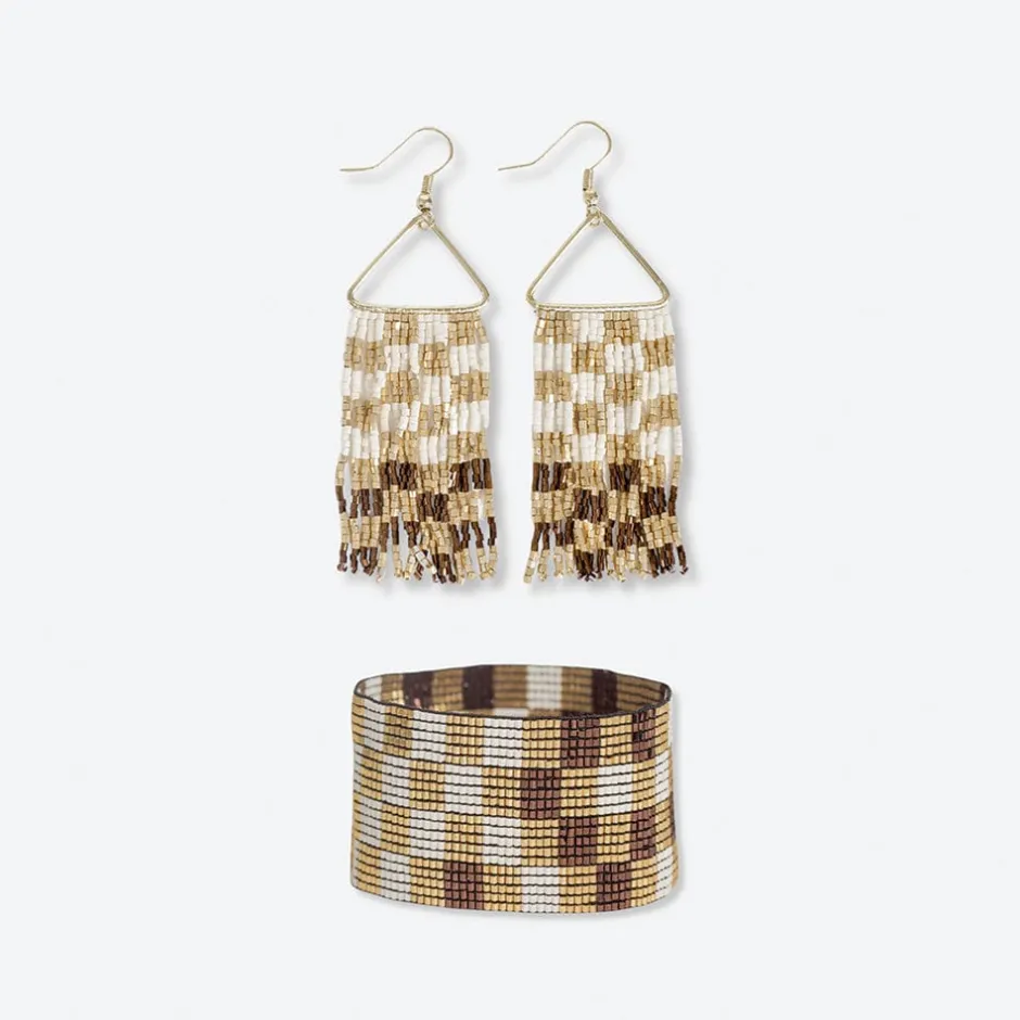 INK + ALLOY Paige + Brooklyn Beaded Earrings And Bracelet Set Mixed Metallic