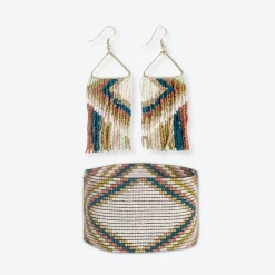 INK + ALLOY Paige + Brooklyn Beaded Earrings And Bracelet Set Desert