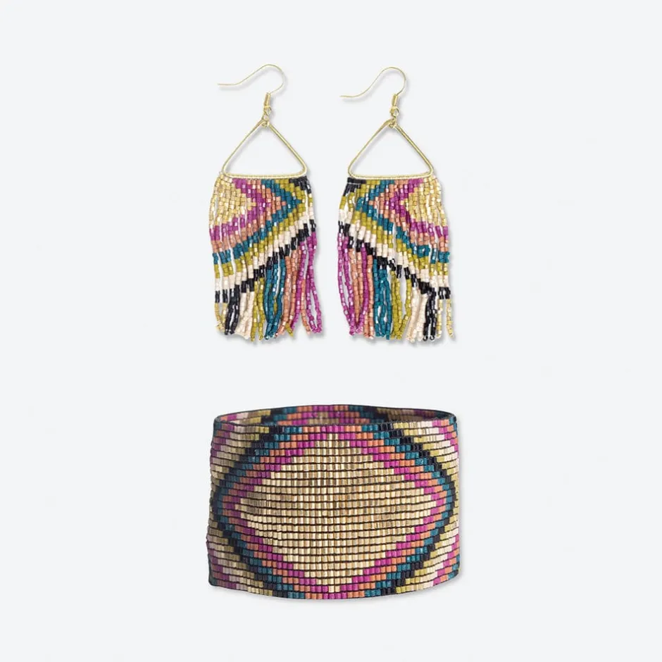 INK + ALLOY Paige + Brooklyn Beaded Earrings And Bracelet Set Jewel Tone