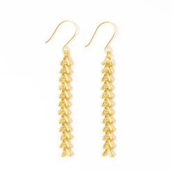 INK + ALLOY Parker V Chain Link Drop Earrings Brass