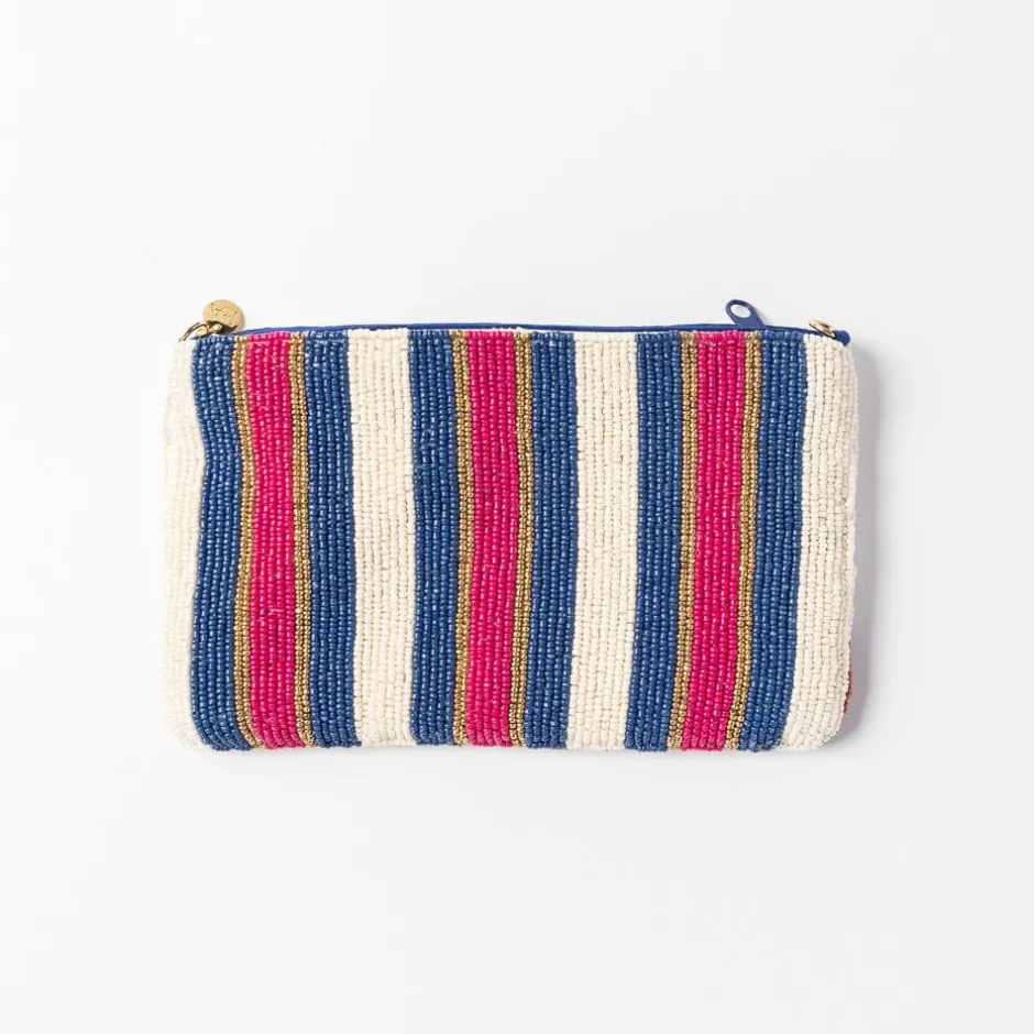 INK + ALLOY PREORDER - Leila Boot Seed Bead Clutch With Strap