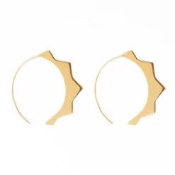 INK + ALLOY Quinn Sun Threader Earrings Brass