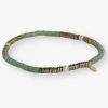 INK + ALLOY Rory Solid Color With Gold And Pearls Small Sequin Stretch Bracelet Mint