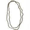 INK + ALLOY Rosemary Thread With Brass Extra Long Necklace Black