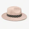 INK + ALLOY Ryan Checkered Beaded Stretch Hatband Black and White