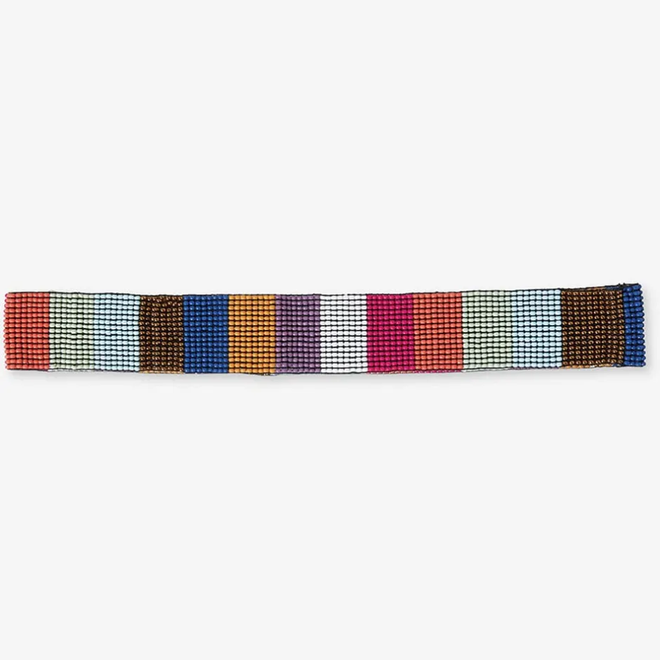 INK + ALLOY Ryan Color Block Beaded Stretch Hatband Multicolor