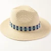 INK + ALLOY Ryan Gingham Beaded Hatband Blue