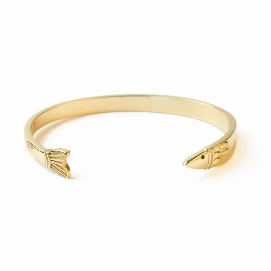INK + ALLOY Sally Fish Cuff Bracelet Brass