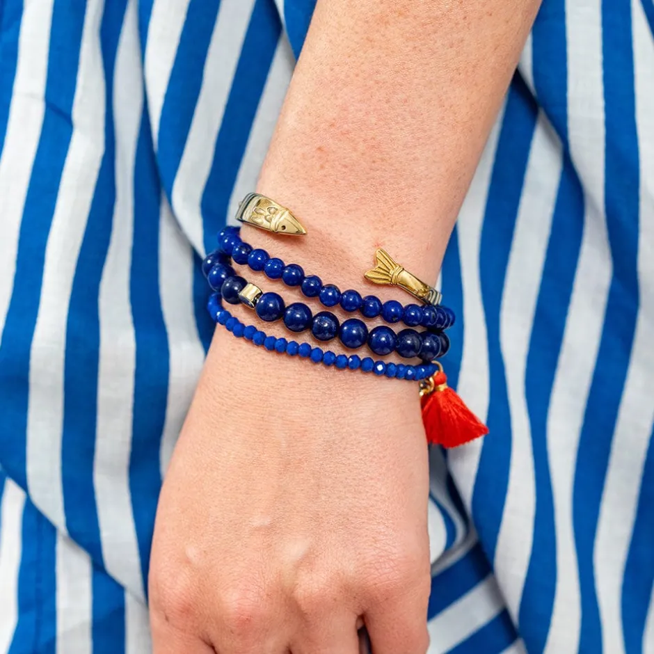 INK + ALLOY Sally Fish Cuff Bracelet Brass