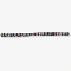 INK + ALLOY Sarah Vertical Colorblock Luxe Stretch Hatband Navy + Silver