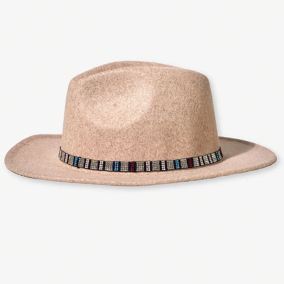 INK + ALLOY Sarah Vertical Colorblock Luxe Stretch Hatband Navy + Silver