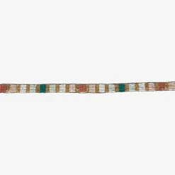 INK + ALLOY Sarah Vertical Stripes Thin Beaded Stretch Hatband Desert