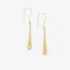 INK + ALLOY Savannah Teardrop Thin Drop Earrings Brass