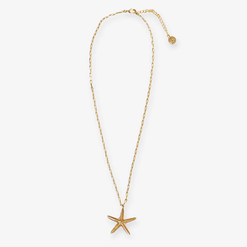 INK + ALLOY Sienna Starfish Pendant Necklace Brass