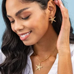 INK + ALLOY Sienna Starfish Pendant Necklace Brass