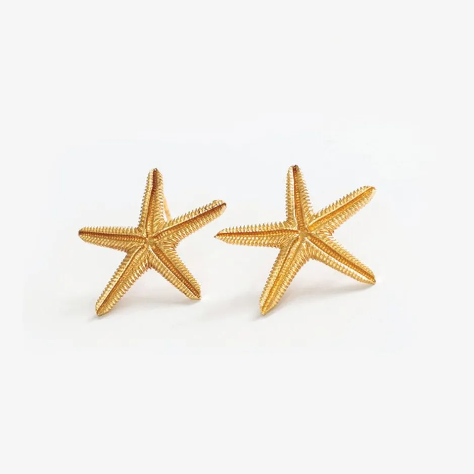 INK + ALLOY Sienna Starfish Post Earrings Brass