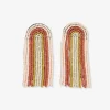 INK + ALLOY Skylar Rainbow Stripe Beaded Fringe Earrings Desert