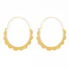 INK + ALLOY Stephanie Scallop Wrapped Hoop Brass