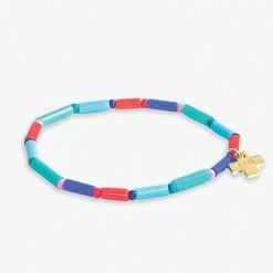 INK + ALLOY Sydney Mixed Tube And Seed Beads Stretch Bracelet St. Tropez