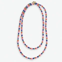 INK + ALLOY Sylvia Mixed Beads And Stones Long Necklace St. Tropez