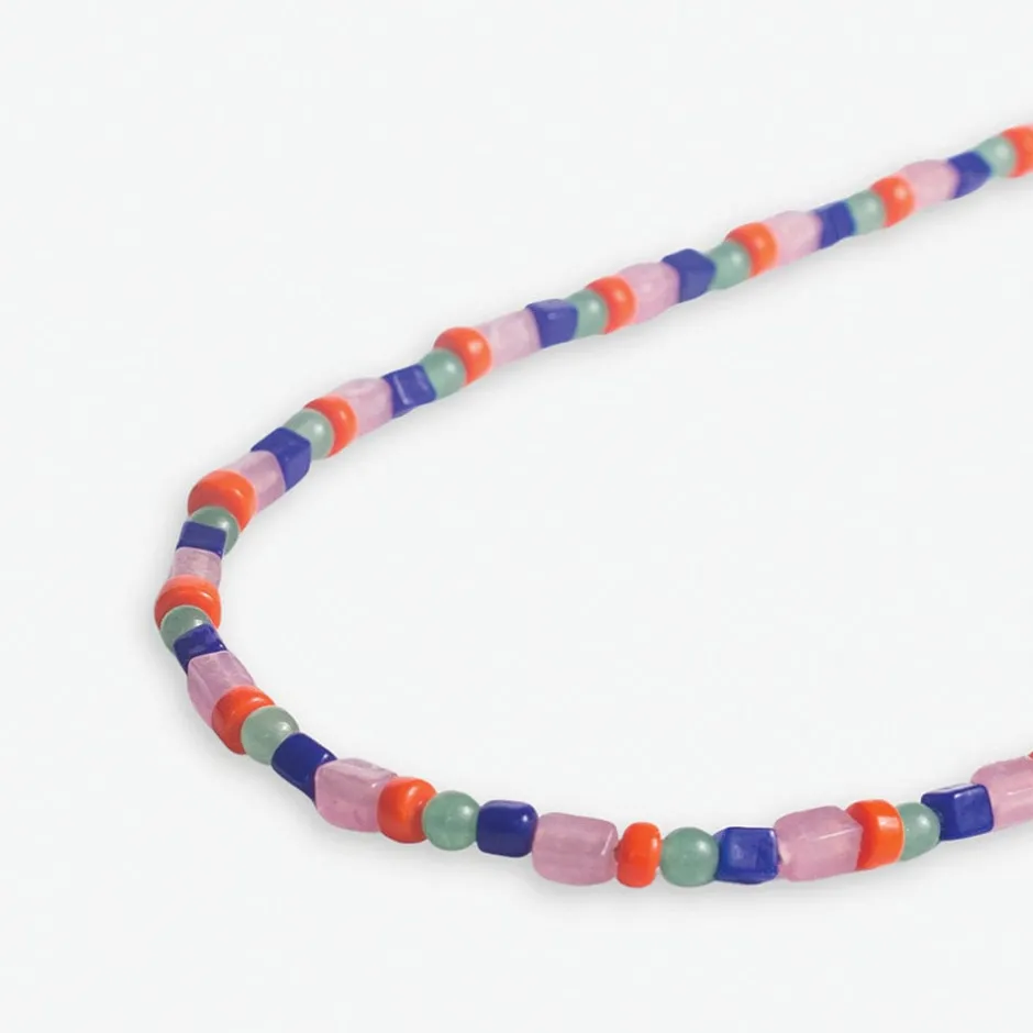 INK + ALLOY Sylvia Mixed Beads And Stones Long Necklace St. Tropez