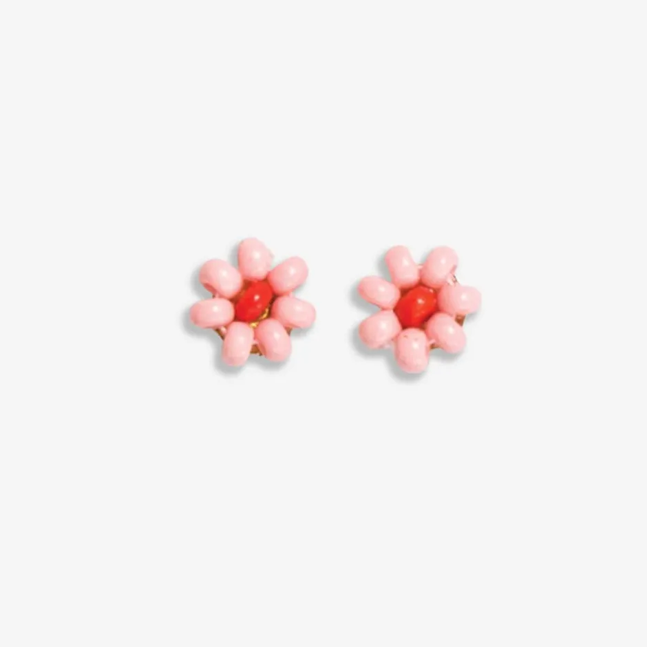 INK + ALLOY Tina Two Color Beaded Post Earrings Pink
