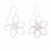INK + ALLOY Twiggy Open Petals Flower Drop Earrings Silver