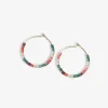 INK + ALLOY Victoria Mixed Beaded Hoop Earrings Port