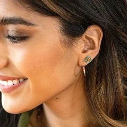 INK + ALLOY Victoria Mixed Beaded Hoop Earrings Port