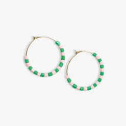 INK + ALLOY Victoria Mixed Beaded Hoop Earrings St. Tropez
